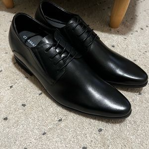 Chamaripa Black Oxford Dress Shoes, Size 10